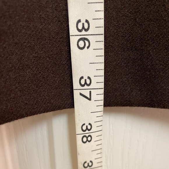 HARVE' BENARD WOOL A-LINE BROWN SKIRT, MAXI LENGTH, SIZE 12 - Picture 5 of 8